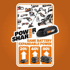 Worx Nitro WX843L 20V Power Share 3/8" Cordless Crown Stapler - Image 6
