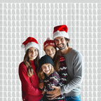 GOER Silver Party Backdrop Metallic Tinsel Foil Curtains Photo Booth Props - Image 4