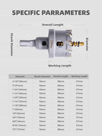 1-7/8" Carbide Hole Saw, Heavy Duty Metal Hole Cutter - Image 6