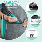 SEEKONE 350W Mini Heat Gun, Dual-Temp Model 500℉ & 842℉（260℃ & 450℃）Fast Heat - Image 4