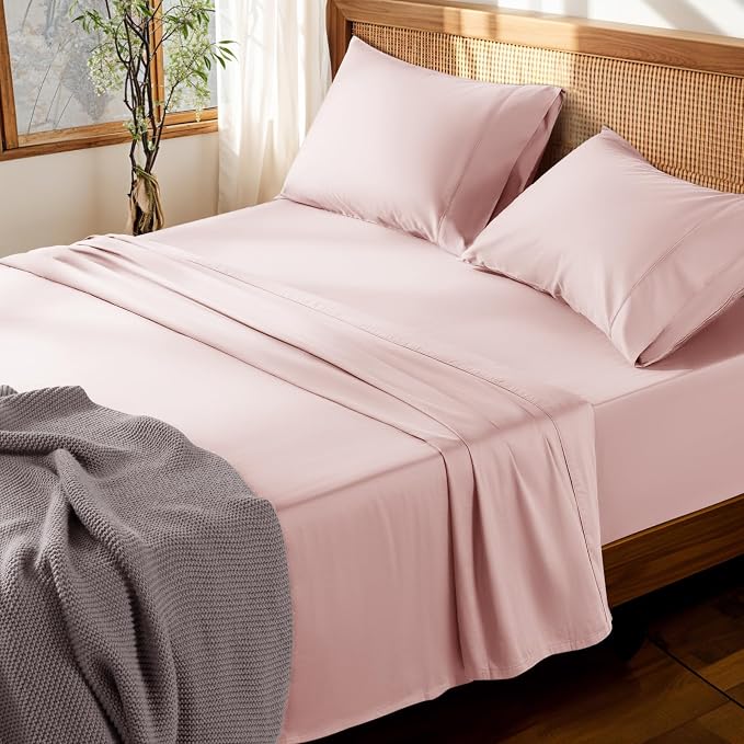 LBRO2M 100% Cotton Sheets Set Deep Pocket 19", 1000 Thread Count King Size 4 by LBRO2MBedding