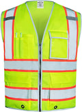 SKSAFETY 10 Pockets Safety Vest, Class 2 High Visibility Security by SKSAFETY