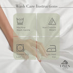 Linen Home 100% Cotton Percale Sheets Twin XL Size, Deep Pocket, 3 Pieces Set - Image 5
