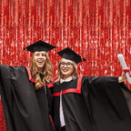 GOER 3.2 ft x 8.2 ft Metallic Tinsel Foil Fringe Curtains Party Photo Backdrop - Image 6