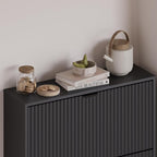 Entryway Shoe Cabinet with 3 Flip Drawers, Narrow Shoe Organizer Cabinet with - Image 5
