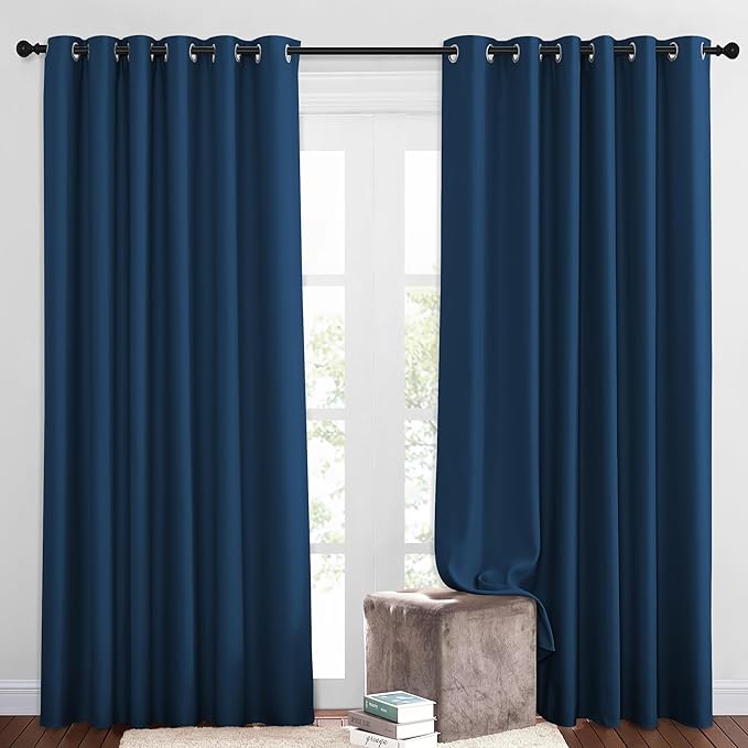 NICETOWN Blackout Living Room Curtains Extra Wide, Triple Weave Grommet Top by NICETOWN