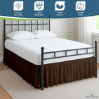 Rajlinen Ruffled Bed Skirt Queen, 24 Inch Drop Dust Ruffle - Image 3