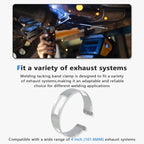 4 Inch Stainless Steel Welding Tacking Band Clamp, Clamp-On Exhaust Pipe - Image 3