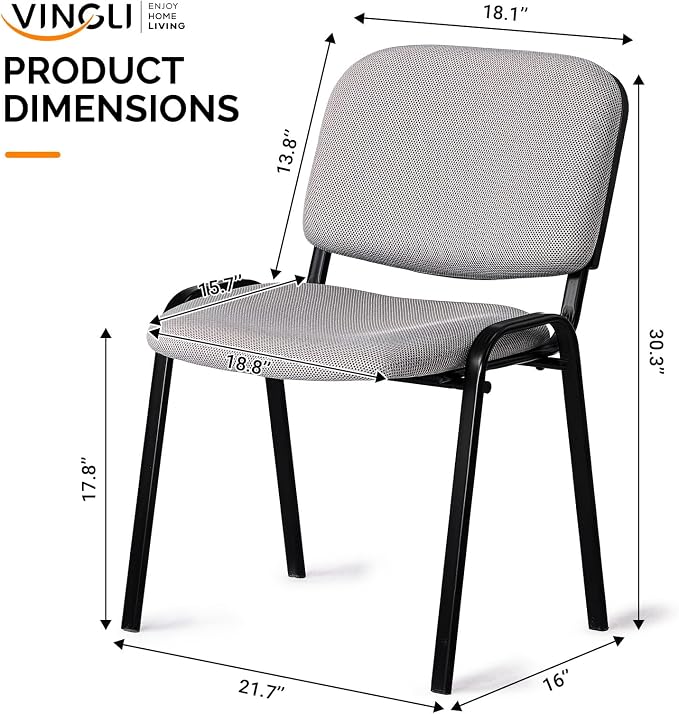 VINGLI Waiting Room Stacking Chairs, - Image 3