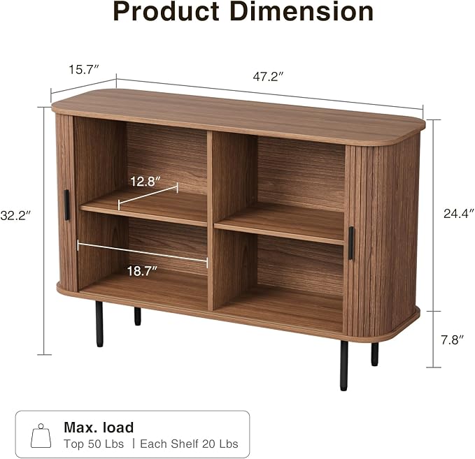 47''W x 32''H Buffet Sideboard Cabinet - Image 2