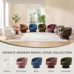 Swivel Accent Chair, Modern 360 Degree Swivel Barrel Chair - Image 9