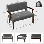 Accent Chair 2 Seat, Arm Chairs - Image 3