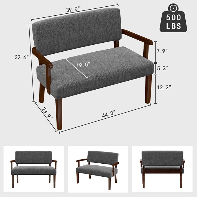 Accent Chair 2 Seat, Arm Chairs - Image 3