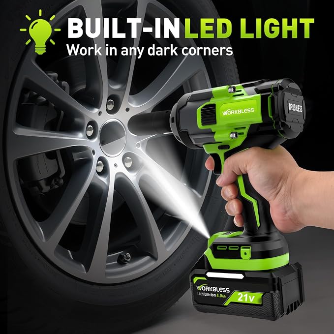 Brushless Cordless Impact Wrench 1500Nm High Torque, 1/2 Inch Impact Gun - Image 9