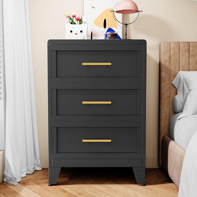 Metal Small Dresser for Bedroom, 3 Drawer Dresser - Image 2