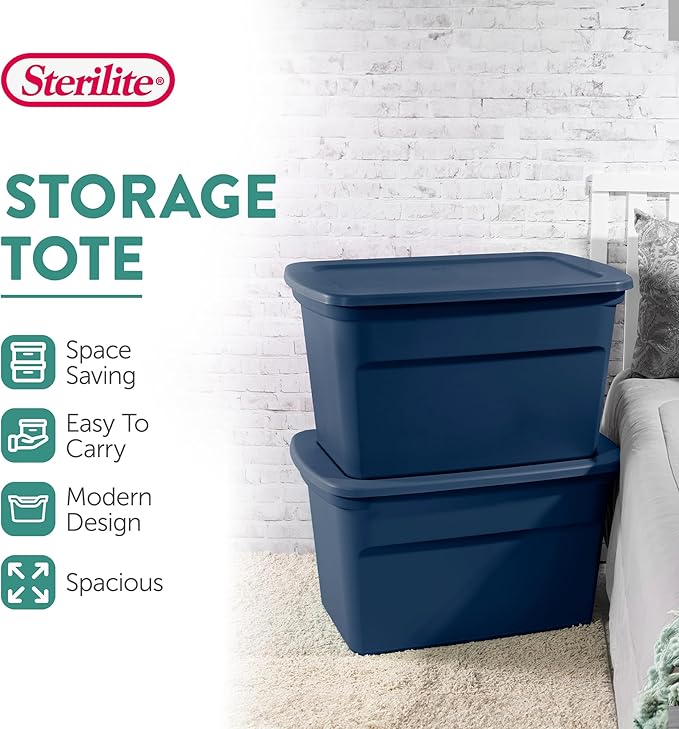 Sterilite 12-Pack Tote, Plastic Storage Bins - Image 2
