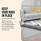 Non Slip Rug Pad 8x10 Feet, 4/25" Thick Felt Cushioned Rubber Rug Gripper Pad - Image 2