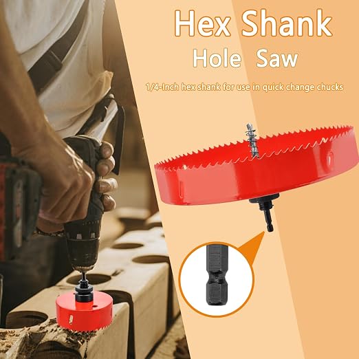 Hole Saw Heavy Duty bit Hex Shank, Hole Saw HSS - Image 5