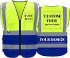 BeautyWill Custom Safety Vest Logo Class 2 High Visibility Reflevtive Vest by BeautyWill