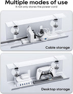 NODOCA No Drill Under Desk Cable Management Tray, Punch-Free Clamp on, Metal - Image 6