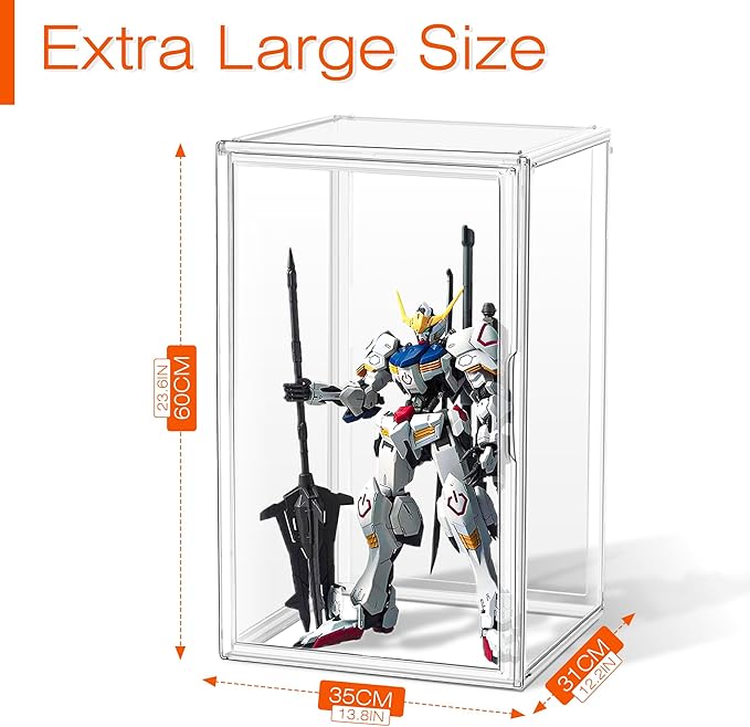 1 Pack Extra XXXXX-Large 13.8”x 12.2”x 23.6" Acrylic Display Case Long Tall - Image 2