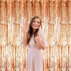 GOER 3.2 ft x 8.2 ft Metallic Tinsel Foil Fringe Curtains, Party Streamer - Image 5