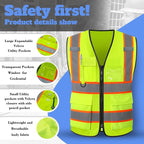 Custom Safety Vest High Visibility Reflective Customized Logo Construction Work - Image 3