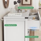 Dresser for Bedroom with 6 Drawers, Modern Dresser TV Stand, Wooden Closet - Image 6