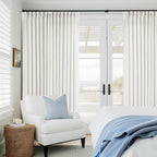 Beige White Pinch Pleated Extra Wide Curtain Panels 90 Inches Long 100 Wide - Image 7