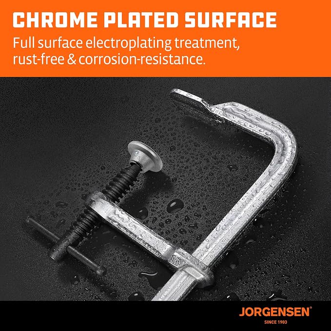 Jorgensen Bar Clamps, 6-Inch Heavy-duty Drop Forged Steel Bar Clamps - Image 6
