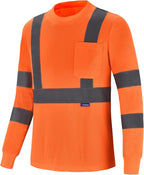 AYKRM Safety T Shirt Reflective High Visibility hi vis Long Sleeve T Shirt - Image 3