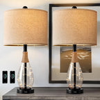 OYEARS 23" Table Lamps for Living Room Set of 2 Bedside Lamps for Night Stands - Image 8