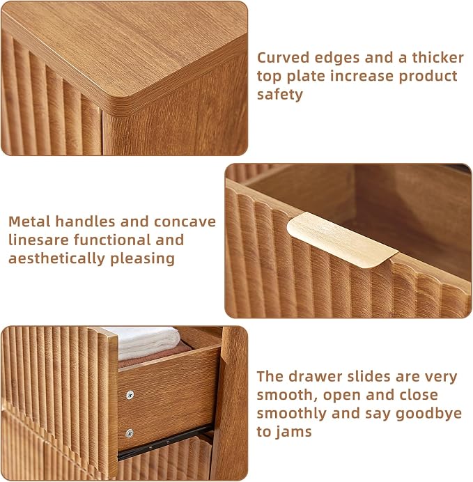 LEYAOYAO Fluted 6 Drawers Dresser - Image 8