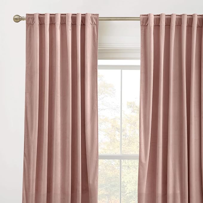 RYB HOME Velvet Closet Curtains 84 inches, Room Darkening Thermal Insulated - Image 2