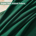 Joydeco Dark Green Velvet Curtains 96 Inches Long, Luxury Grommet Blackout - Image 5