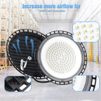 300W UFO Led High Bay Light, 5000K Daylight Commercial Shop Bay Lighting Fixture - Image 6