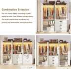 75" Tall Farmhouse 2 Doors Armoire Wardrobe Closet - Image 5