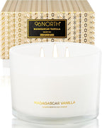 96NORTH Luxury Vanilla Soy Candles | Large 3 Wick Jar Candle | Up to 50 Hours by 96NORTH%C2%AE