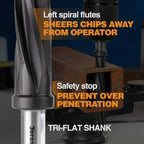 3/8" Bridge/Construction Reamer, M35 HSS Taper Chucking Reamer Drill Bit - Image 4