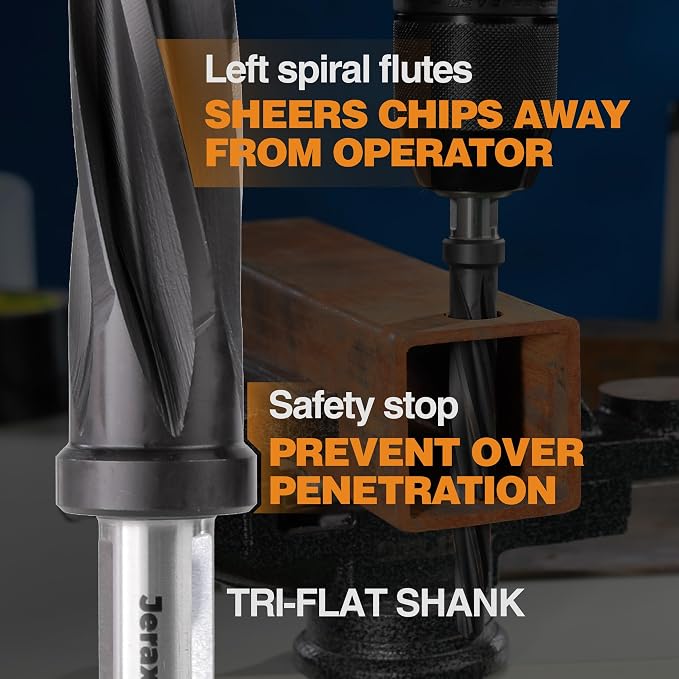 3/8" Bridge/Construction Reamer, M35 HSS Taper Chucking Reamer Drill Bit - Image 4
