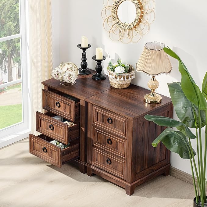 Farmhouse Night Stand Set of 2, Dresser - Image 2