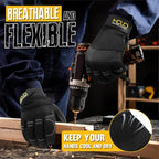 HANDLANDY Work Gloves for Men & Women, Utility Mechanic Working Gloves Touch - Image 2