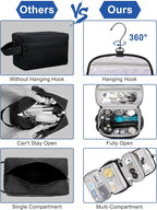 Relavel Toiletry Bag for Men, Hanging Toiletries Bag for Women Water Resistant - Image 6