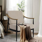 Modern Accent Chairs Set of 2 for Living Room Bedroom Mid Century Arm Chairs - Image 9