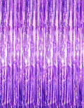 GOER 3.2 ft x 8.2 ft Metallic Tinsel Foil Fringe Curtains Party Photo Backdrop by GOER