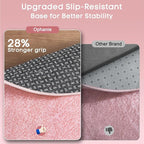 Ophanie Round Rugs 6Ft Pink Circle Area Rug, Fuzzy Bedroom Carpet, Large Shag - Image 4