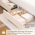 Queen Upholstered LED Bed Frame - Image 4