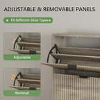Shoe Cabinet with 6 Flip Drawers, Hidden Slim Wooden Shoe Rack Cabinet - Image 3