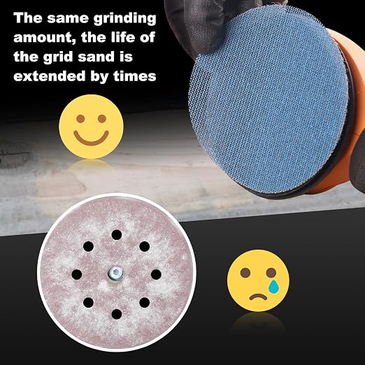 5 inch Sanding Discs 240 grit Mesh Disc Ceramic Abrasive Sandpaper Hook and - Image 4