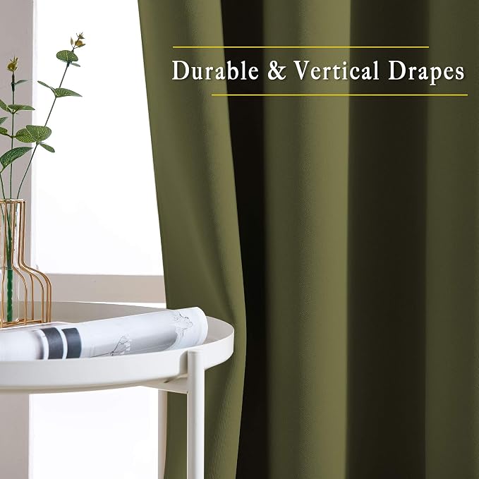 NICETOWN Room Darkening 118 inch Long Curtains, Grommet Thermal Drapes Weighted - Image 5